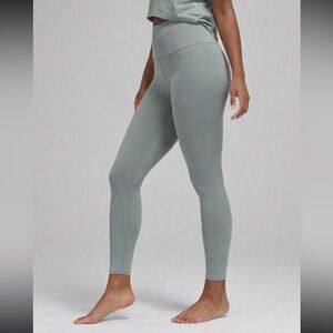 ALO Yoga High Waist Airbrush Legging Lunar Grey Workout Barre - Size L